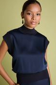 Knit and Satin Top