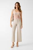 Zoya High Waist Crop Leg Braid Jeans
