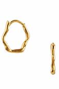 Organic Wave Huggie Hoops