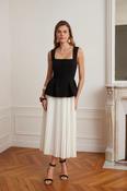 Lana Square Neck Pleated Midi Dress image