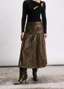 Rowan Faux Leather Midi Skirt