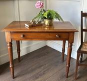 Victorian Mahogany Side Table With Drawer — Willow Antiques image
