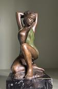 Pilar Francesch Bronze Sculpture On Marble Base — Willow Antiques image
