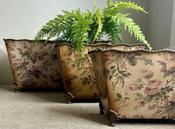 Set of 3 Graduated Tin Planters — Willow Antiques image