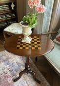 Victorian Inlaid Mahogany Games Top Table on Tripod Base — Willow Antiques