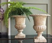 Pair of Cast Iron Miniature Urns — Willow Antiques image