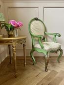 Louis XV Style Carved &amp; Painted  Antique Chair — Willow Antiques