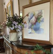 Framed Watercolour Still life “Flowers” By A Blaney — Willow Antiques