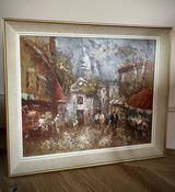 “Parisian Street Scene” Framed Oil On Board By W Kirby — Willow Antiques