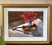 Framed Oil On Canvas “ Harry’s Violin “ By O Carroll Duill — Willow Antiques