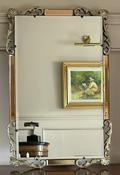 Bevelled &amp; Stained Glass Mirror — Willow Antiques image