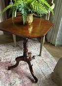 Georgian Mahogany Side Table On Tripod Base — Willow Antiques
