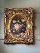 Large 20th C Gilt Framed Still Life - Flowers — Willow Antiques