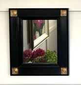 Black &amp; Gilt Framed Mirror — Willow Antiques image