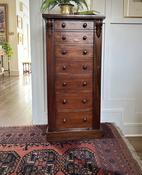 Superb Antique Mahogany Wellington Chest Of Drawers — Willow Antiques image