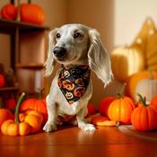 Dog Bandana Halloween Pumpkins Tie Style by Woof Stuff Ireland