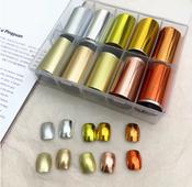10 Rolls Metallic Nail Foils