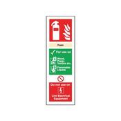 Dry Powder Plastic Fire Extinguisher Sign image