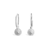 ROPE MEDALLION HOOP EARRINGS