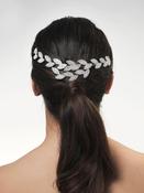 BB-467 Leaf Detail Crystal Hairpiece