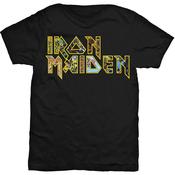 Iron Maiden T-Shirt: Eddie Logo Yellow Letters - L image