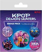 K-Pop Demon Hunters 5 Piece Badge Set