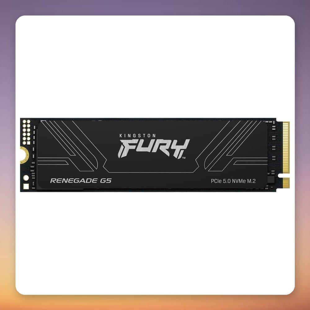 Kingston FURY Renegade G5 2 TB NVMe M.2 2280 SSD PCIe 5.0 x4 14700MB/s Read 14000MB/s Write 2TBW Endurance