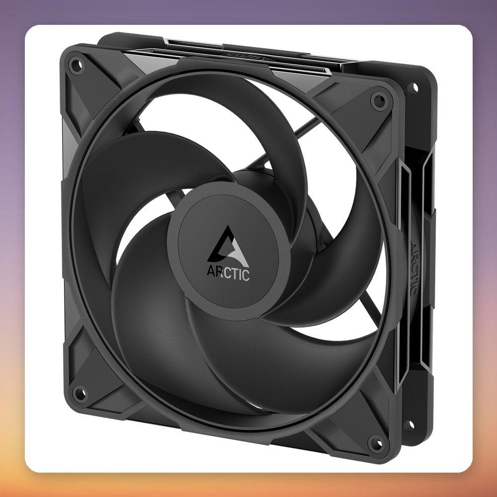 Arctic P14 Pro Reverse 140 mm PWM Case Fan Black Single Pack A-RGB Reverse-blade design 166.5 m³/h airflow 5.1 mmH2O pressure 400-2650 RPM PWM control Daisy-chain socket