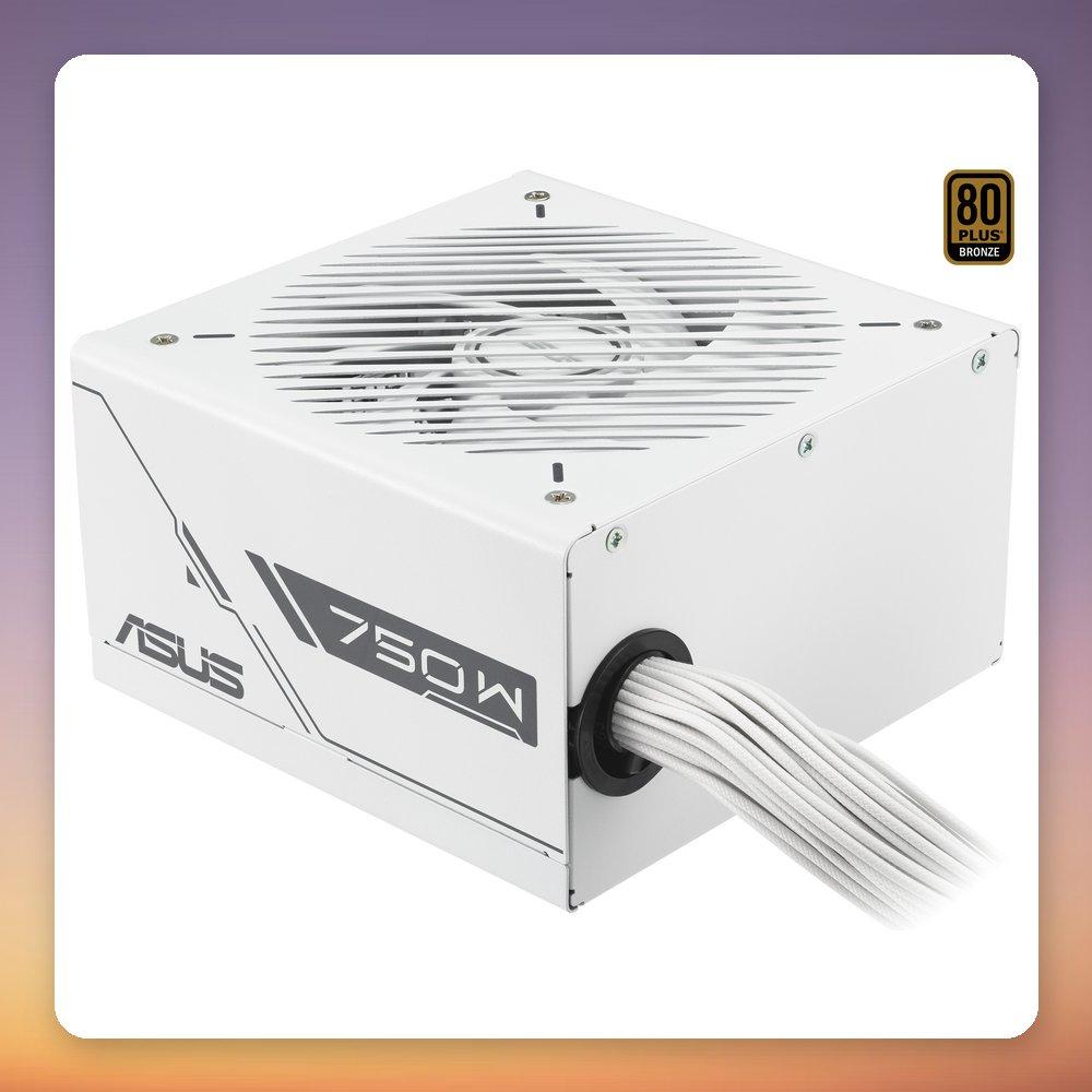 ASUS Prime 750W 80 PLUS Bronze White Edition ATX Non-Modular Power Supply Unit with Fan Grill and Cables