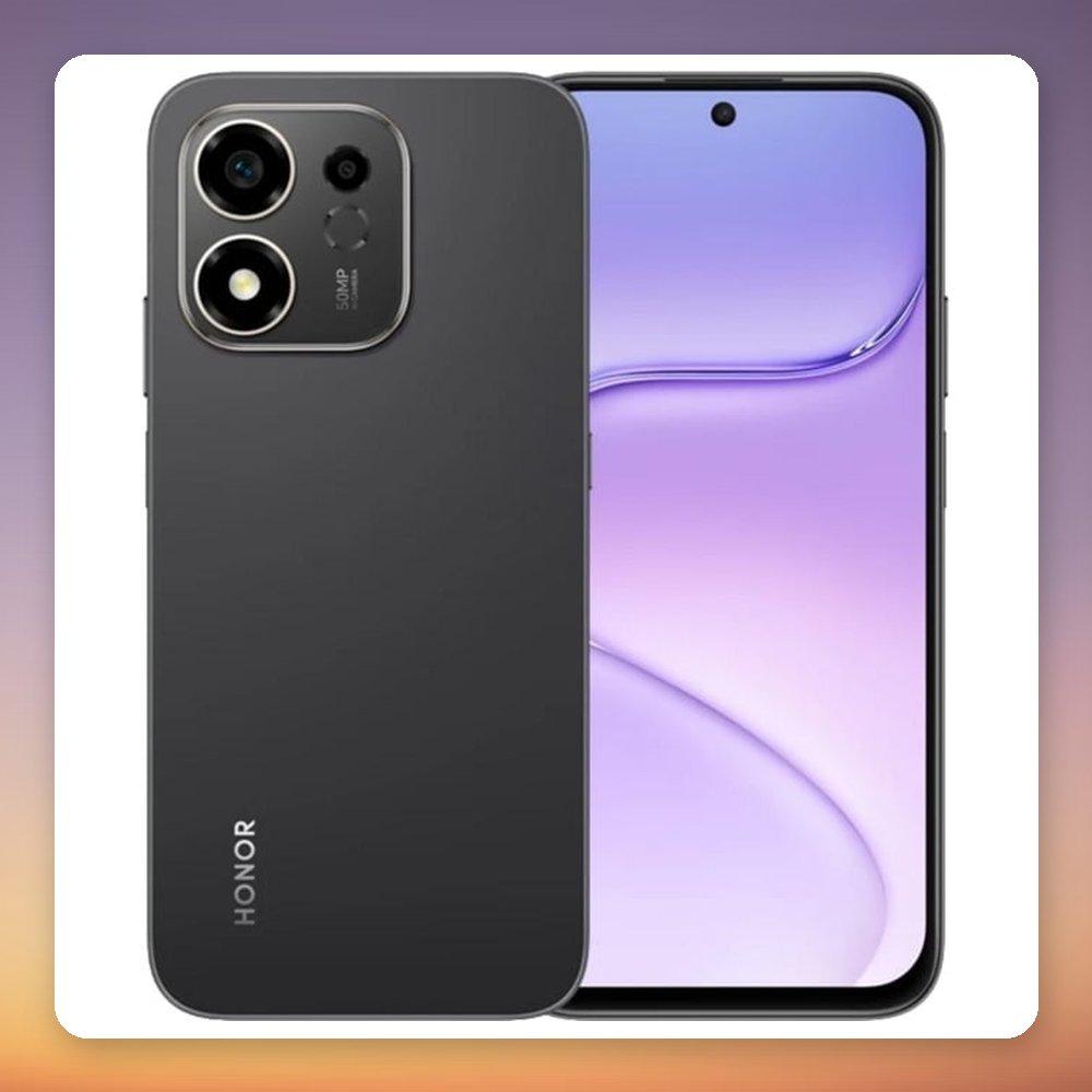 Honor 600 Smart 5G Smartphone 128GB Black 6.8 Inch 7700mAh Battery Washable Water Resistance 2.5m Drop Resistance 50MP Camera Dual SIM Android 16.0 USB Type-C 4GB RAM