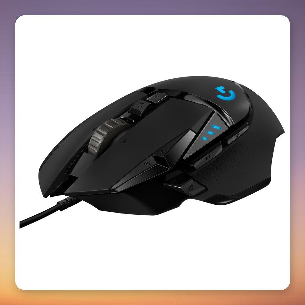 Logitech G G502 HERO Wired Gaming Mouse 25600 DPI 11 Buttons RGB Black