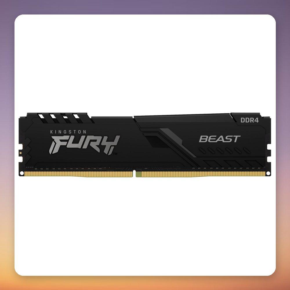Kingston FURY Beast 32GB DDR4-3200 CL16 DIMM Black RAM with Intel XMP