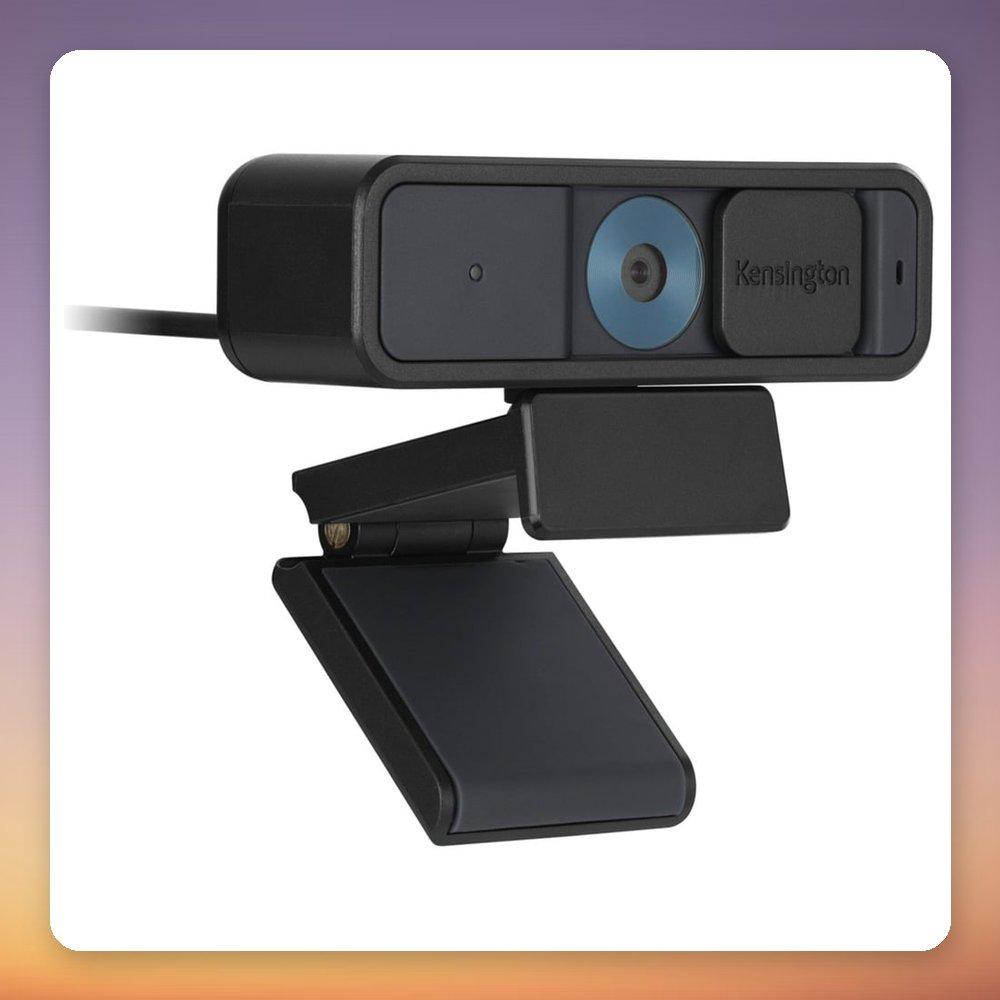 Kensington W2000 Webcam 1080p Auto Focus USB Built-in Microphone Black 75° FOV 2x Zoom Privacy Shutter
