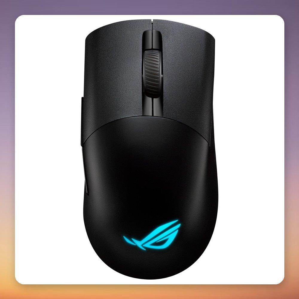 ASUS ROG Keris Wireless AimPoint Gaming Mouse - Black, 36000 DPI, RF Wireless, Bluetooth, USB-C, Right-Handed, 75g, 119hr Battery, Swappable Switches, Illuminated Logo