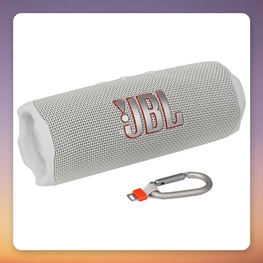 JBL Flip 7 Portable Bluetooth 5.4 Speaker, White, IP68 Waterproof, USB-C, 16-Hour Playtime, 35W Power, Auracast Pairing