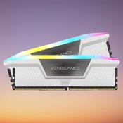 32GB DDR5 CORSAIR VENGEANCE RGB 5200MHz (2 x 16GB) White PC5-41600 image