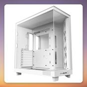 NZXT H6 Flow RGB ATX Mid-Tower Case, White, Tempered Glass
