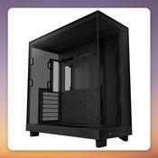 NZXT H6 Flow ATX Mid-Tower Case, Black, Tempered Glass, 3x 120 mm Fans