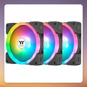 Thermaltake SWAFAN EX14 ARGB Sync 140 mm PWM Fan, Black, 3-Pack, TT Premium Edition