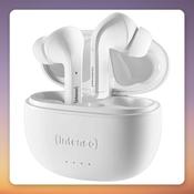 Intenso Buds 300A True Wireless Earbuds with Active Noise Cancelling, White, USB-C