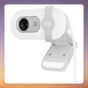 Logitech BRIO 100 Full HD 1080p Webcam, White, USB, Privacy Shutter image