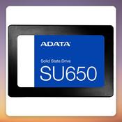 ADATA Ultimate SU650 1 TB SATA 2.5" SSD, 520/450 MB/s, 3D NAND