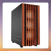 Sharkoon Rebel C70M RGB Midi-Tower ATX Case, Black/Wood, 4x ARGB Fans
