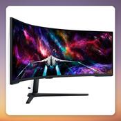 Samsung Odyssey Neo G95NC 57" Dual UHD 240 Hz Curved Gaming Monitor, White image