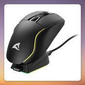 Sharkoon SKILLER SGM50W Wireless Gaming Mouse, 6400 DPI, RGB, Black, with Charging Dock image