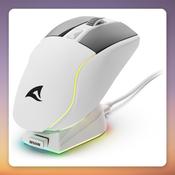 Sharkoon SKILLER SGM50W Wireless Gaming Mouse, White, 6400 DPI, with Charging Station image