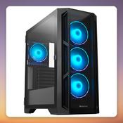 Chieftec Apex GA-01B-TG-OP E-ATX Mid Tower Case, Black, Tempered Glass, 4x ARGB Fans