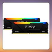 Kingston FURY Beast RGB 32 GB DDR4-3200 CL16 (2x16 GB) Intel XMP