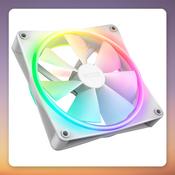 NZXT F140 RGB DUO 140 mm PWM Case Fan, White, Single Pack, No Controller image