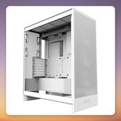NZXT H7 Flow (2024) Mid-Tower Case, White, Tempered Glass, 3x F120Q Fans